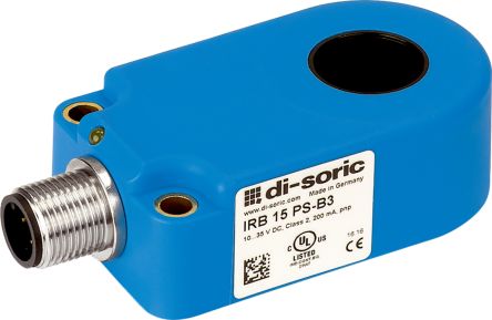 Di-Soric Inductive Ring Inductive Proximity Sensor, M12, PNP NO, 10 → 35 V dc [IRB 15 PS-B3]; 309-985