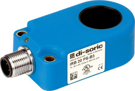 Di-Soric Inductive Ring Inductive Proximity Sensor, M12, PNP NO, 10 → 35 V dc [IRB 20 PS-B3]; 309-986