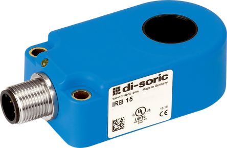 Di-Soric Inductive Ring Inductive Proximity Sensor, M12, NPN NO, 10 → 35 V dc [IRB 15 NS-B3]; 309-989