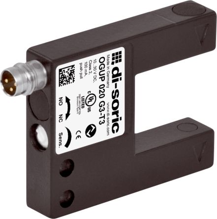 Di-Soric Optical Photoelectric Sensor, Fork Sensor, 20 mm Detection Range IO-LINK [OGUP 020 G3-T3]; 310-047