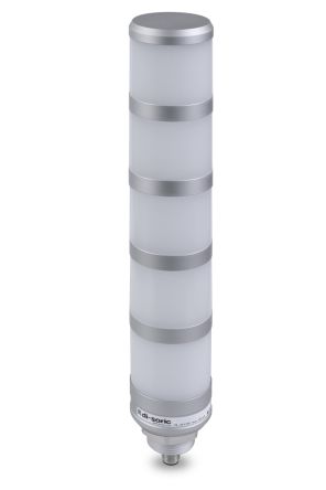 Di-Soric SBT-F-WBGYR Series Blue, Green, Red, White, Yellow Signal Tower, 5 Lights, 24 V, M30 [SBT-F-WBGYR-R50-5S-B8]; 310-076