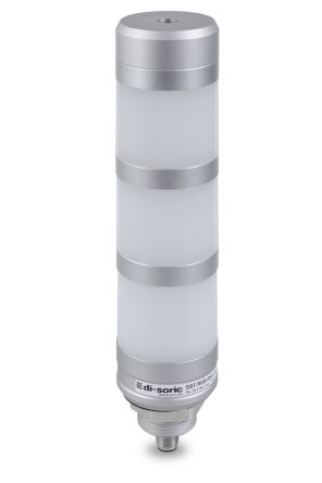 Di-Soric SBP-RGB Series Blue, Green, Orange, Red, White, Yellow Buzzer Signal Tower, 8 Lights, 18 → 30 V, M30 [SBT-RGB-R50-3B-B5]; 310-078