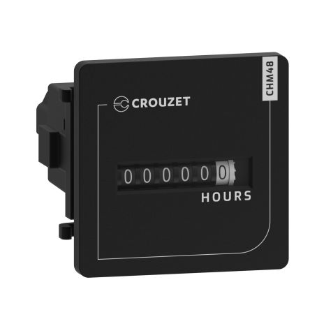 Crouzet CHM48 Hour Meter, 6 Digit Mechanical, 50/60Hz, 90 → 264 V [99772602]; 310-147