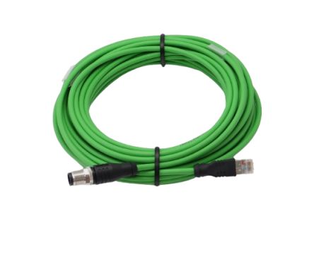 SCHAEFFLER Straight Straight Sensor Actuator Cable, 50m [SMART-CHECK.CABLE-ETH-P-M12-RJ45-50M]; 312-579