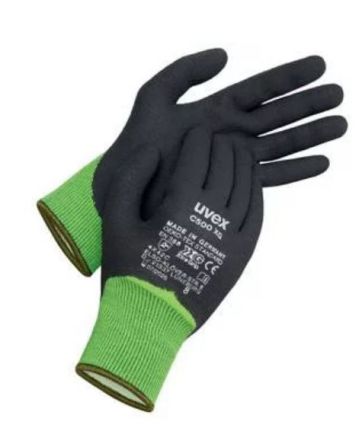 uvex C500 XG Green Bamboo, Fibreglass, HPPE, Polyamide Cut Resistant Work Gloves, Size 7, High Performance Elastomer [6060007]; 313-386