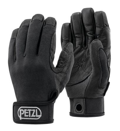 Petzl K52MN Black Leather, Neoprene Rappelling Work Gloves, Size 8.5 - M [K52 MN]; 313-540