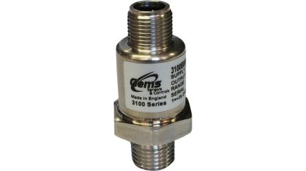 Gems Sensors 3100 Series Pressure Sensor, 0bar Min, 10bar Max [3100B0010G05E000]; 314-190