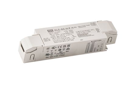 MEAN WELL LED Driver Power Supply, 24V Output, 60W Output, 2.5A Output, Constant Voltage Dimmable [XLC-60-24-DA2S]; 314-250