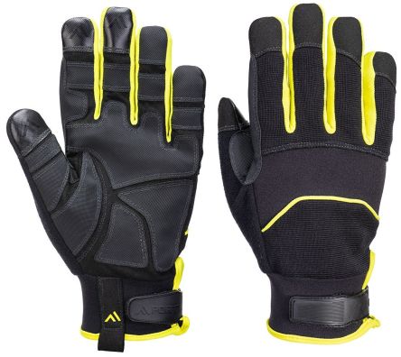 Portwest Hand Protection Black/Yellow Nylon, Polyurethane Abrasion Resistant, Cut Resistant, Needle Resistant, Puncture [A792BKYL]; 314-585
