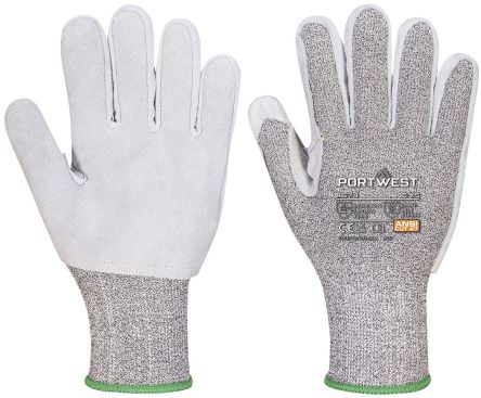 Portwest Hand Protection Black Elastane, Glass Fibre, HPPE, Leather, Nylon Cut Resistant Work Gloves, Size XXL [A674K8RXXL]; 314-669