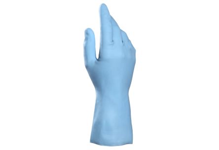 Mapa Vital 117 Blue Natural Latex Chemical Resistant Gloves, Size 7 [34117107]; 314-705