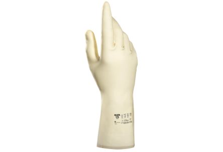 Mapa Vital 175 Beige, Yellow Latex Chemical Resistant Gloves, Size 8 [34175298]; 314-715