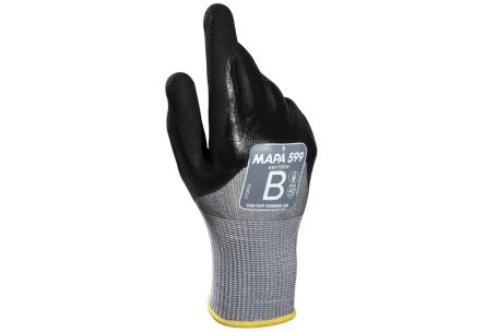 Mapa KryTech 599 Black, Grey HDPE Abrasion Resistant, Cut Resistant, Puncture Resistant, Tear Resistant Cut Resistant [34599050]; 314-847