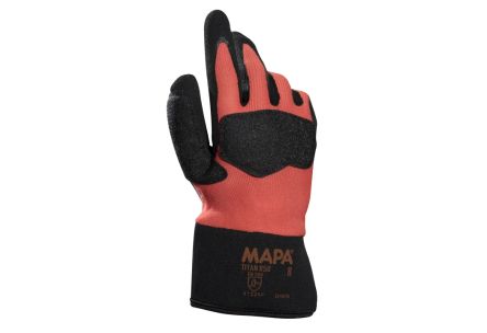 Mapa Titan 850 Black/Red Nitrile Impact Protection Gloves, Size 11, Nitrile Coating [34850051]; 314-939