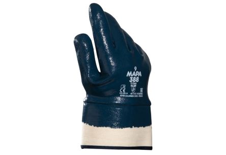 Mapa Titan 388 Blue Nitrile Abrasion Resistant, Cut Resistant, General Purpose, Puncture Resistant, Tear Resistant Work [34388009]; 314-985