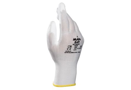 Mapa Ultrane 549 White Polyurethane Abrasion Resistant, Cut Resistant, General Purpose, Puncture Resistant, Tear [34549069]; 315-003