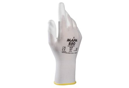 Mapa Ultrane 550 White Polyurethane Abrasion Resistant, Cut Resistant, General Purpose, Puncture Resistant, Tear [34550558]; 315-010