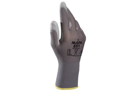 Mapa Ultrane 551 Grey Polyurethane Abrasion Resistant, Cut Resistant, General Purpose, Puncture Resistant, Tear [34551037]; 315-017