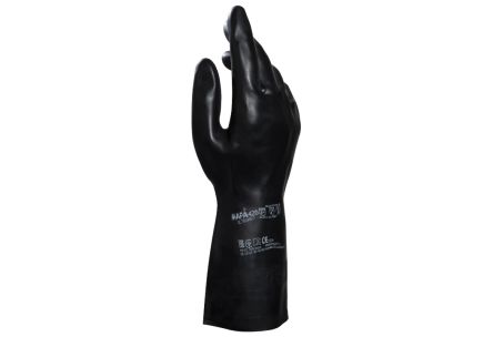 Mapa UltraNeo 420 Black Natural Latex, Polychloroprene Abrasion Resistant, Cut Resistant, General Purpose, Puncture [34420037]; 315-032