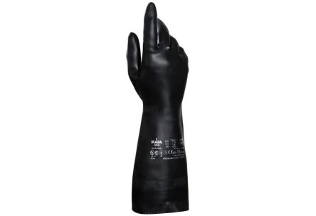 Mapa UltraNeo 450 Black Natural Latex, Polychloroprene Abrasion Resistant, Cut Resistant, General Purpose, Puncture [34450337]; 315-038