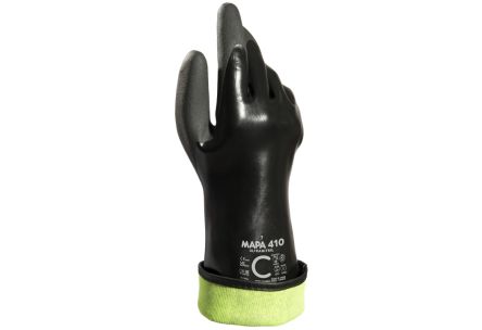 Mapa Ultranitril 410 Black/Yellow Nitrile, PVC Abrasion Resistant, Cut Resistant, General Purpose, Puncture Resistant, [34410001]; 315-054