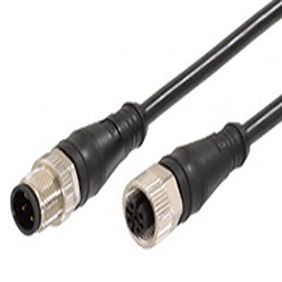 Molex Straight Male M12 to Straight Female M12 Cordset, 2m [1200668819]; 323-579