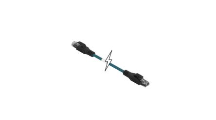 MolexBrad Micro-Change, 5m Cat5e, Green RJ45 to Male RJ45 Male, Shielded Shielded, Terminated TPU Sheath [1201088478]; 323-585