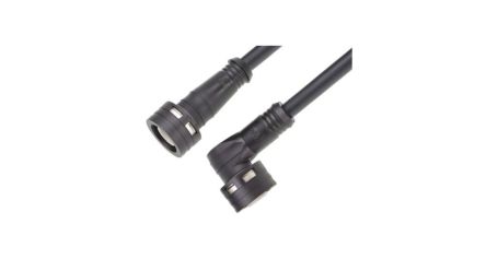 Molex Right Angle Female 5 way M12 to Straight Male 5 way M12 Cordset, 1m [1204010089]; 323-589