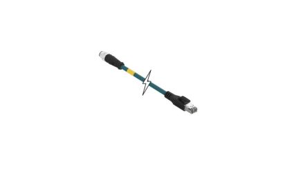 MolexBrad Micro-Change, 5m Cat5e, Green M12 to Male RJ45 Male, Shielded Shielded, Terminated TPU Sheath [1201088454]; 323-618