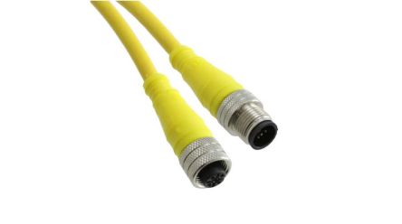 Molex Straight Male 5 way M12 to Straight Female 5 way M12 Cordset, 18m [1200661686]; 323-771