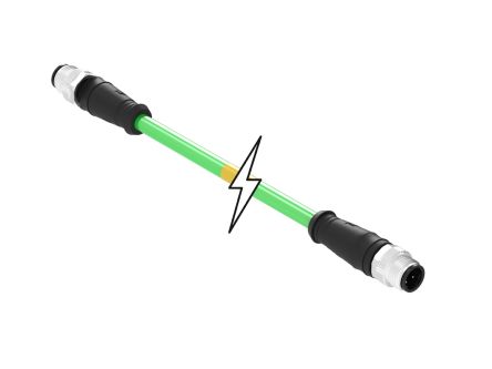 MolexBrad Micro-Change, 10m, Green M12 to Male M12 Male, Terminated [1201088311]; 323-777