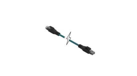 MolexBrad Micro-Change, 10m Cat5e, Green RJ45 to Male RJ45 Male, Shielded Shielded, Terminated TPU Sheath [1201088482]; 323-797