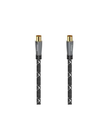 Hama Antenna Cable Series Male Coax Plug to Female Coax Socket, 1.5m, Antenna Coaxial, Terminated75 Ω [00205070]; 324-972