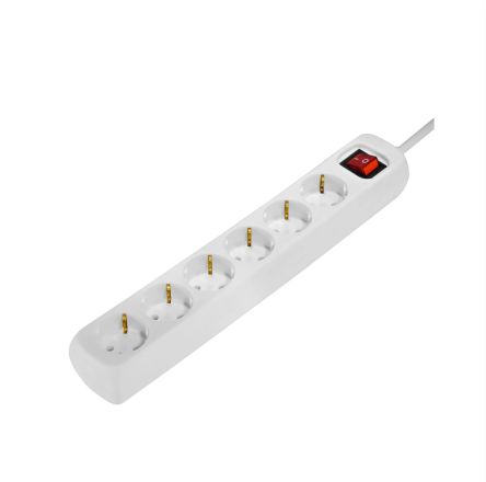Hama 6 Gang Power Distribution Unit, 1.4m Cable, 16A, 250 V [00030384]; 325-011