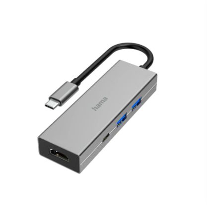Hama 4 Port USB 3.2 USB C USB C Hub, USB Powered, 10 x 1.7 x 3.3cm [00200107]; 325-052