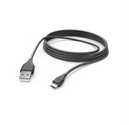 Hama USB 2.0, Male Micro USB B to Male USB A, 480Mbps, 3m [00201588]; 325-108