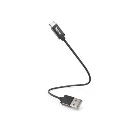 Hama USB 2.0, Male USB A to Male USB C, 480Mbps, 200mm [00201600]; 325-123