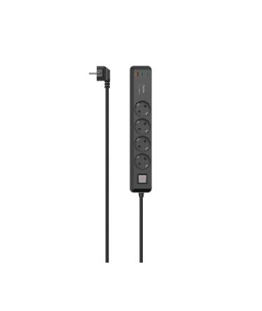 Hama USB A, USB C 4 Gang Power Distribution Unit, 1.4m Cable, 16A, 250 V, Surge Protected [00223189]; 325-151