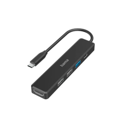 Hama 5 Port USB 3.2 USB C USB C Hub, USB Powered, 12.1 x 1.2 x 2.5cm [00200117]; 325-206