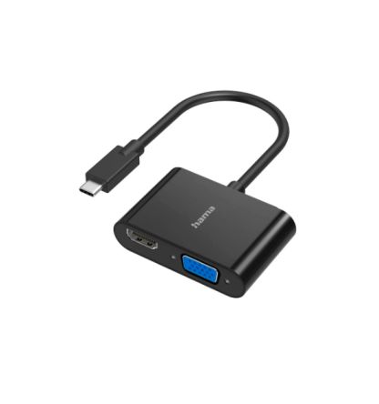 Hama USB C to HDMI, VGA Adapter, USB C, 2 Supported Display(s) - 4096 x 2160 @ 60Hz [00200313]; 325-229