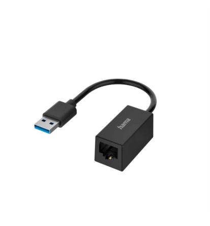 Hama Port USB Network Adapter USB 2.0 USB A to RJ45 1000Mbit/s Network Speed [00200325]; 325-235