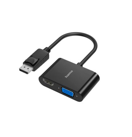 Hama to DisplayPort, HDMI, VGA Adapter, 3 Supported Display(s) - 4096 x 2160 @ 30Hz [00200334]; 325-241