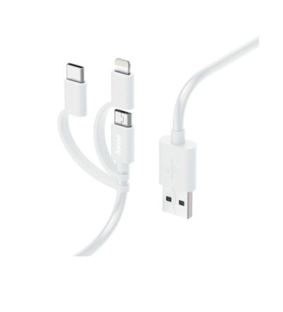 Hama USB 2.0, Male Lightning to Male USB A, USB C, 480Mbps, 1m [00201535]; 325-257