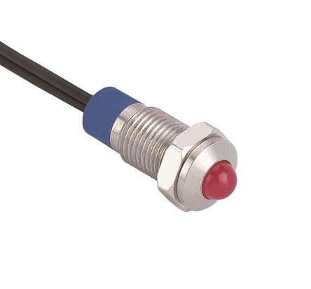 RS PRO Red Panel Mount Indicator, 24V, 8mm Mounting Hole Size, IP67 [0]; 325-307