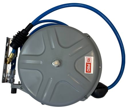 RS PRO Wall Mounted 10m Air Hose Reel, 10mm Inner Diameter, 13.5mm Outer Diameter [0]; 325-313