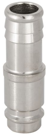 RS PRO Brass, Steel Male Pneumatic Quick Connect Coupling, 10mm Hose Barb [0]; 325-394