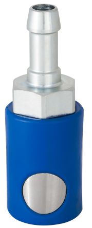 RS PRO Plastic, Steel Female Pneumatic Quick Connect Coupling, 6mm Hose Barb [0]; 325-446