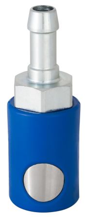 RS PRO Plastic, Steel Female Pneumatic Quick Connect Coupling, 8mm Hose Barb [0]; 325-448