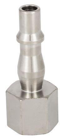 RS PRO Brass, Steel Male Pneumatic Quick Connect Coupling, 3/8 in BSP Female Threaded [0]; 325-495