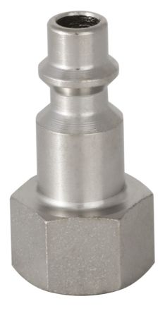 RS PRO Brass, Steel Male Pneumatic Quick Connect Coupling, 1/8 BSP Female Threaded [0]; 325-535